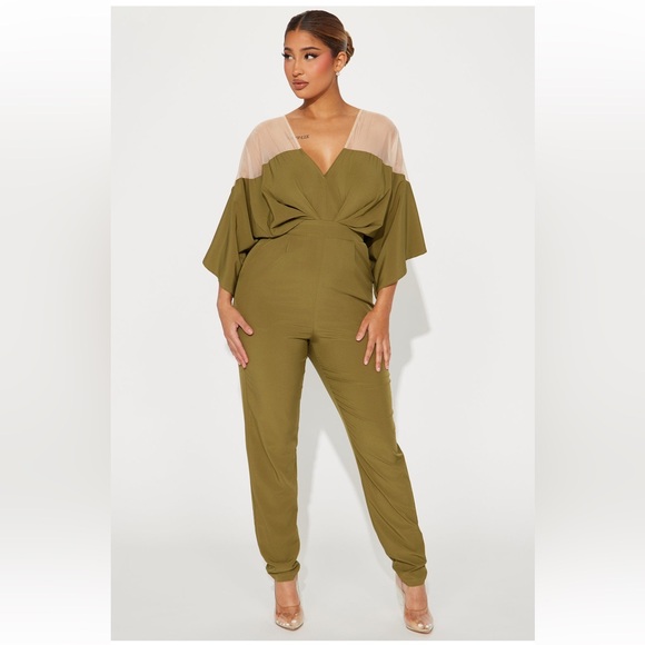 Fashion Nova Pants - Fashion Nova Weekend Feels Jumpsuit - Olive